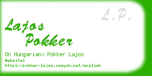 lajos pokker business card